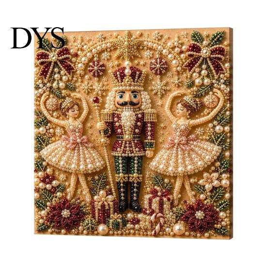 Artistic Leisure Activity DIY Christmas Pearl Painting Kit, Handmade Decorative Art Craft for Unique Holiday Desk Decoration Home Decor, Funny