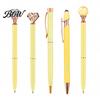 Sturdy Pocket Clip Pen 5PCS Metal Diamond Ballpoint Pens, with Sparkling Rhinestone Decor, Luxury Glitter Writing Smooth Press Mechanism Pen, for Kids