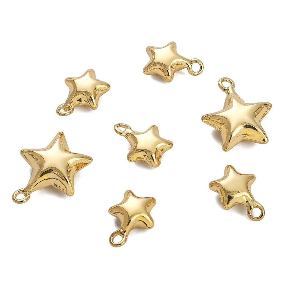 Pendentif pentagramme suspendu unique en cuivre, pour bricolage, fabrication de bijoux, accessoires artisanaux