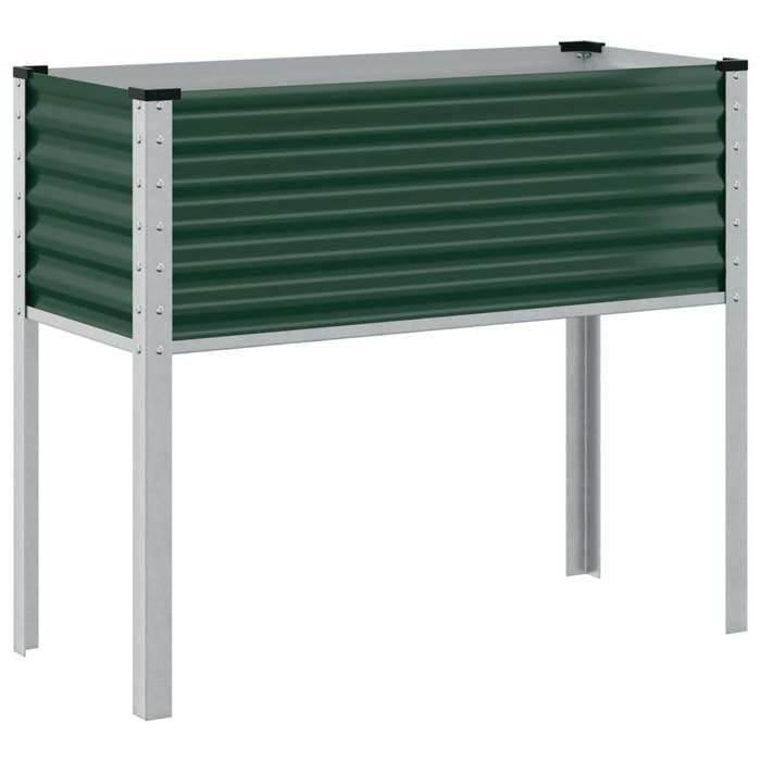 VidaXL Planter Green 100x45x90 Cm Steel, Outdoor Planter, Flower Box, Tomato Planter, Terrace Planter 4008969