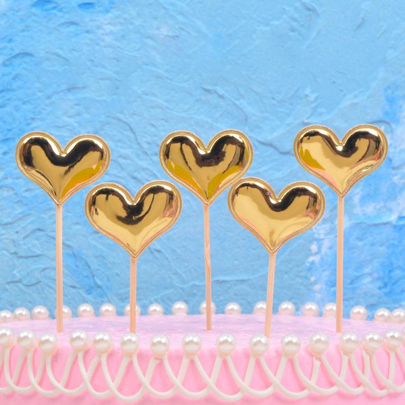 Heart Cake Topper: Bright Red, Perfect for Birthdays, Weddings, and Valentine's Day.