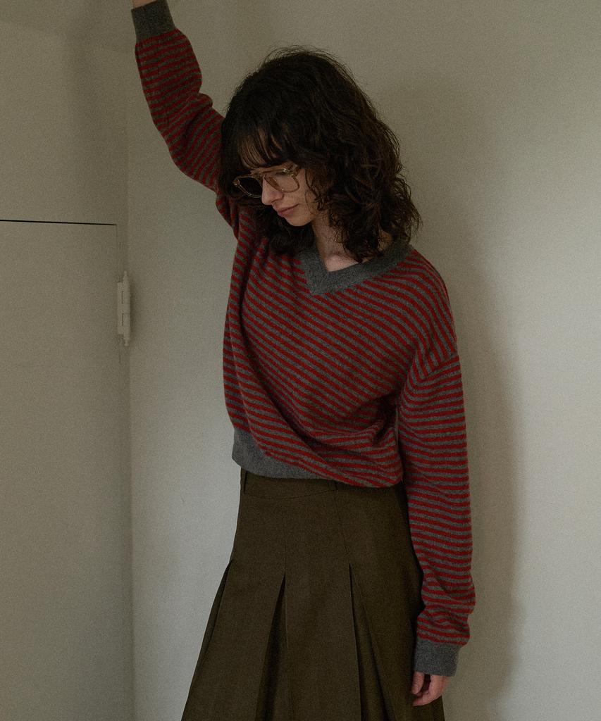Yulago Harry Stripe Wool Knit