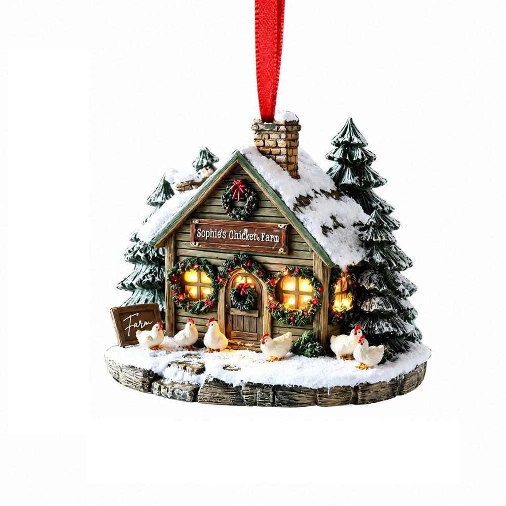 Christmas Animal and Acrylic Hanging Ornament, Holiday Decoration, 8