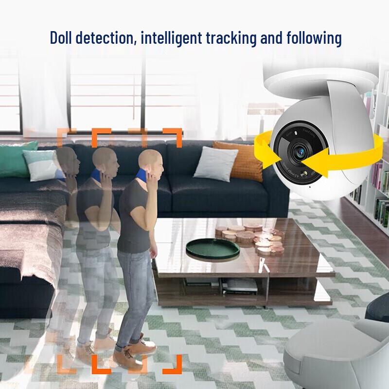 TP-LINK 4MP Full-Color Night Vision PTZ Wi-Fi Security Camera CN plug (adapter included)