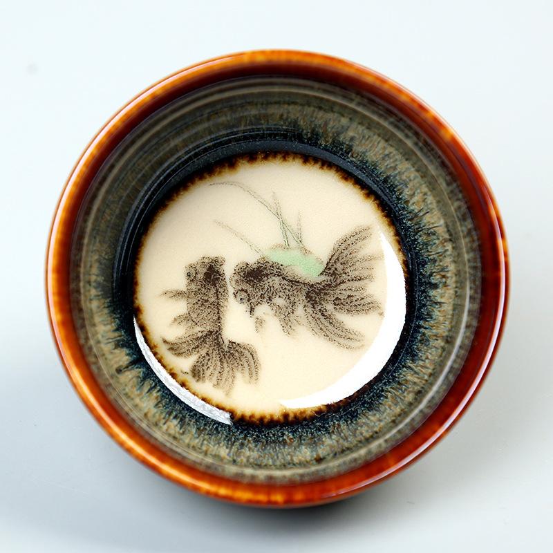 

Jian Tea 12 Zodiac Signs - Horse Year Owner Cup - Ceramic Tea Cup - Underglaze Colored Tea Set for Gongfu Tea - Personal Cup 75ml