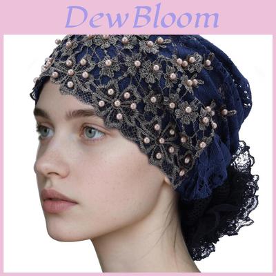 Summer Ladies Embroidered Lace Breathable Hat With Pearl Beaded Cover For Mom And Women