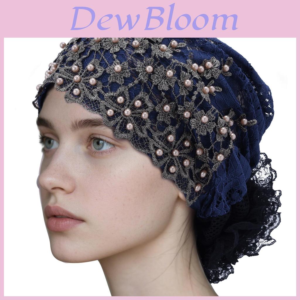 Summer Ladies Embroidered Lace Breathable Hat With Pearl Beaded Cover For Mom And Women