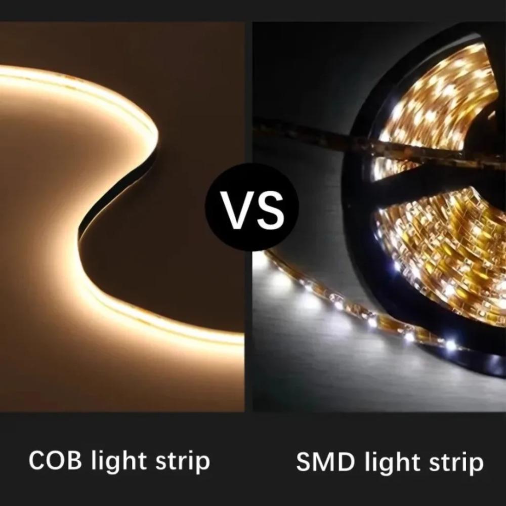 COB LED Strip Light 5V 12V 24V 320 400 LEDs Flexible Tape 5mm 3mm 8mm PCB Warm White/White High Density Linear Lights