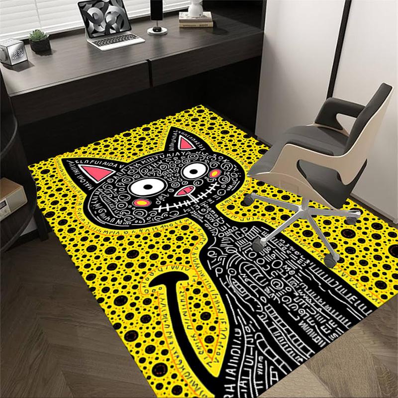 1PC cat pattern Extra Large Non Slip Floor carpet, Office, family, bedroom, Studio Large Area Rug Indoor Rugs