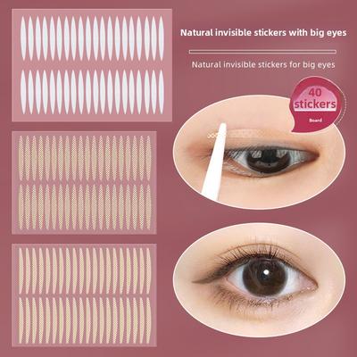Invisible Double Eyelid Sticker, Natural Invisible Seamless Support, End of Eye, Eye Adjustment, Small Eye Enlargement, Glue-free Binocular Sticker