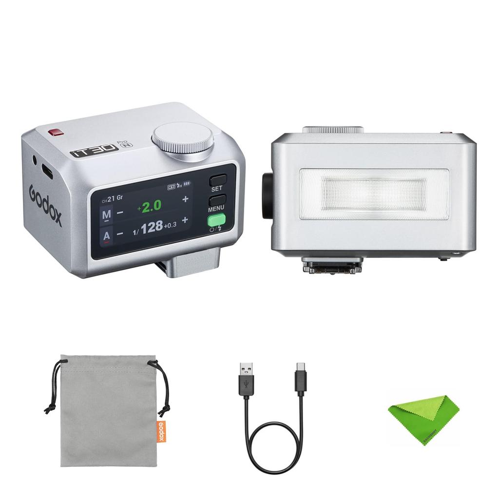 Godox TTL Flash for Nikon GN15 Recycle 560 Touchscreen Speedlite iT30Pro-N Cameras, 1.5-Second Time, Full-Power Flash, 1/8000 HSS, 2.4G Wireless,