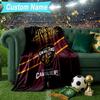 Custom Name Blanket football Cavaliers Logo Blanket Bedding Blanket for Travel, Camping, Living Rooms, Offices, Sofas, Fan Christmas gift