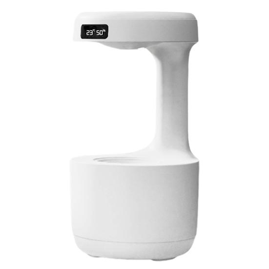 

1 комплект 800 мл увлажнитель воздуха антигравитационный водяной капельный обратный поток невесомый распылитель светодиодный цифровой дисплей увлажнитель тумана типа C для дома белый