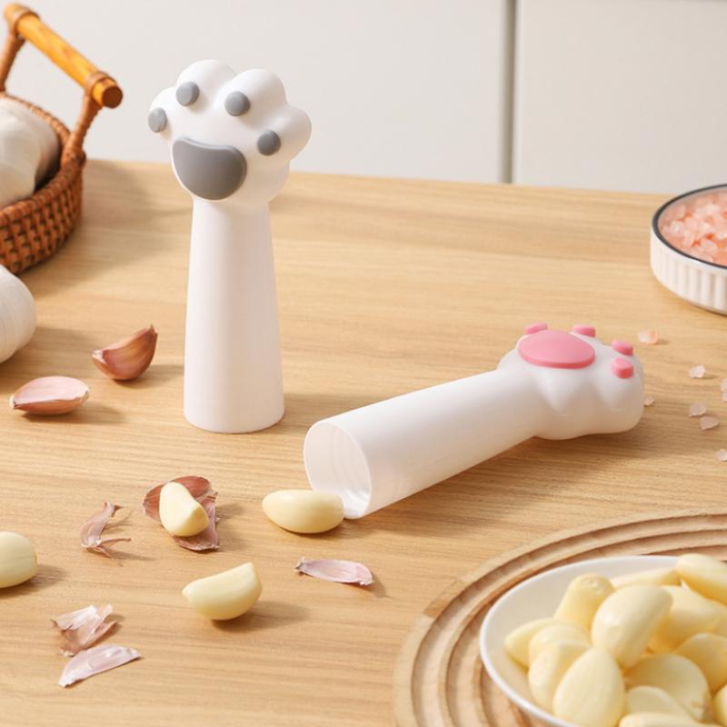 Kattens pote Hvitløksskreller Skrellerør Silikon Hvitløksrulle Stripper Skrelling Grønnsaksfruktverktøy Kjøkkenredskaper Skrell hvitløk