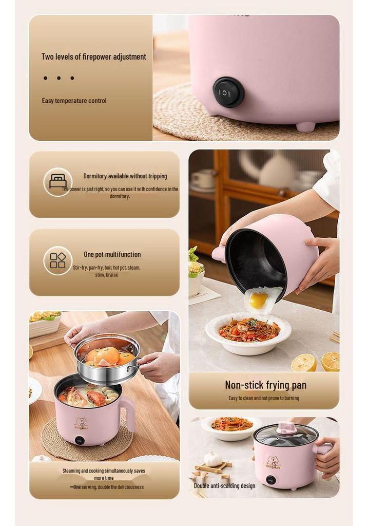 Compact Multi-Functional Electric Pot for Students, Office Workers & Singles - Ideal for Dorms & Instant Noodles