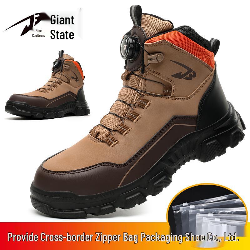 

Мужская защитная обувь со стальным носком: Ударопрочные, Устойчивые к проколам, Износостойкие рабочие ботинки