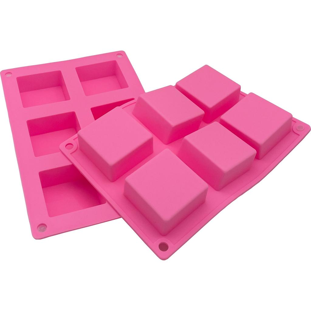 2 Pieces Square Soap Mold Small Silicone Chocolate Making Tool Multifunction Silicon Cake Mould Square Candy Tray