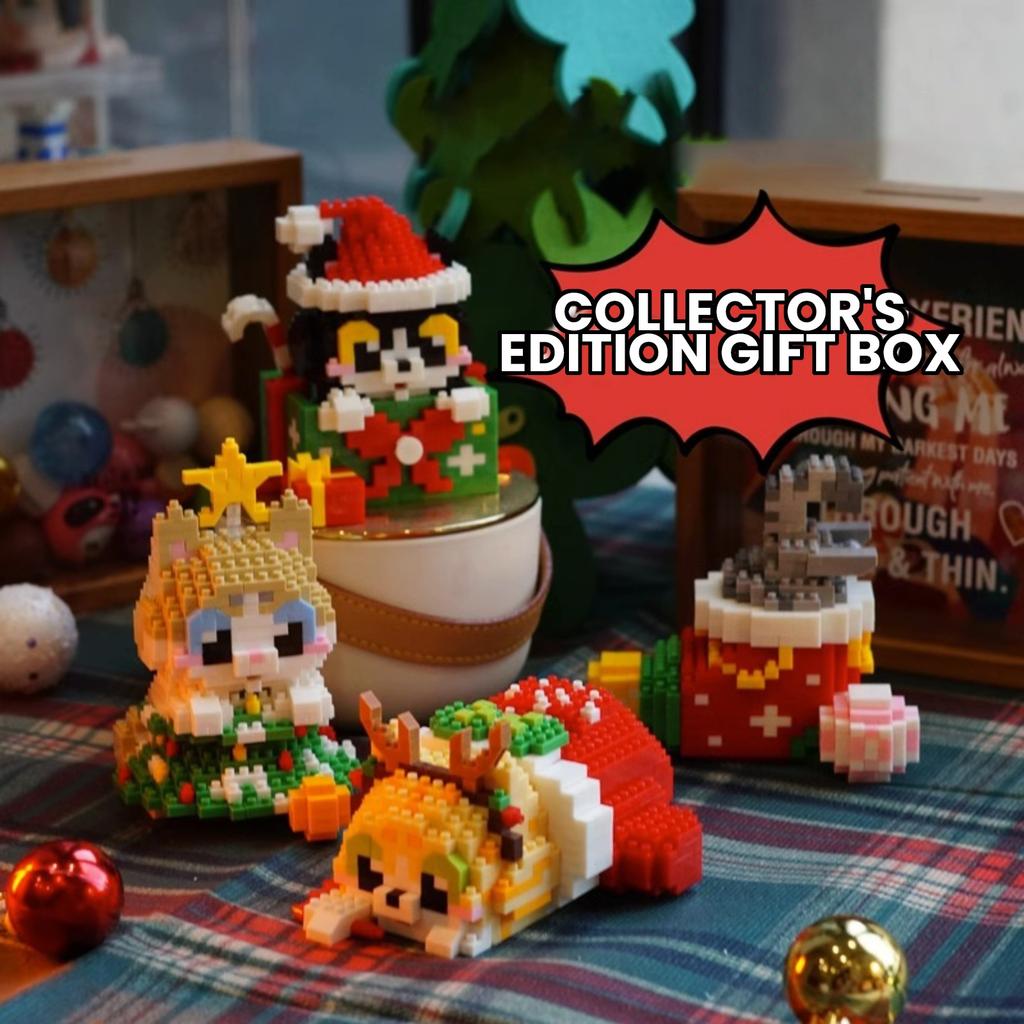 Christmas Gift Box, Cartoon Dolls, Small ParticleBuilding Block Toys
