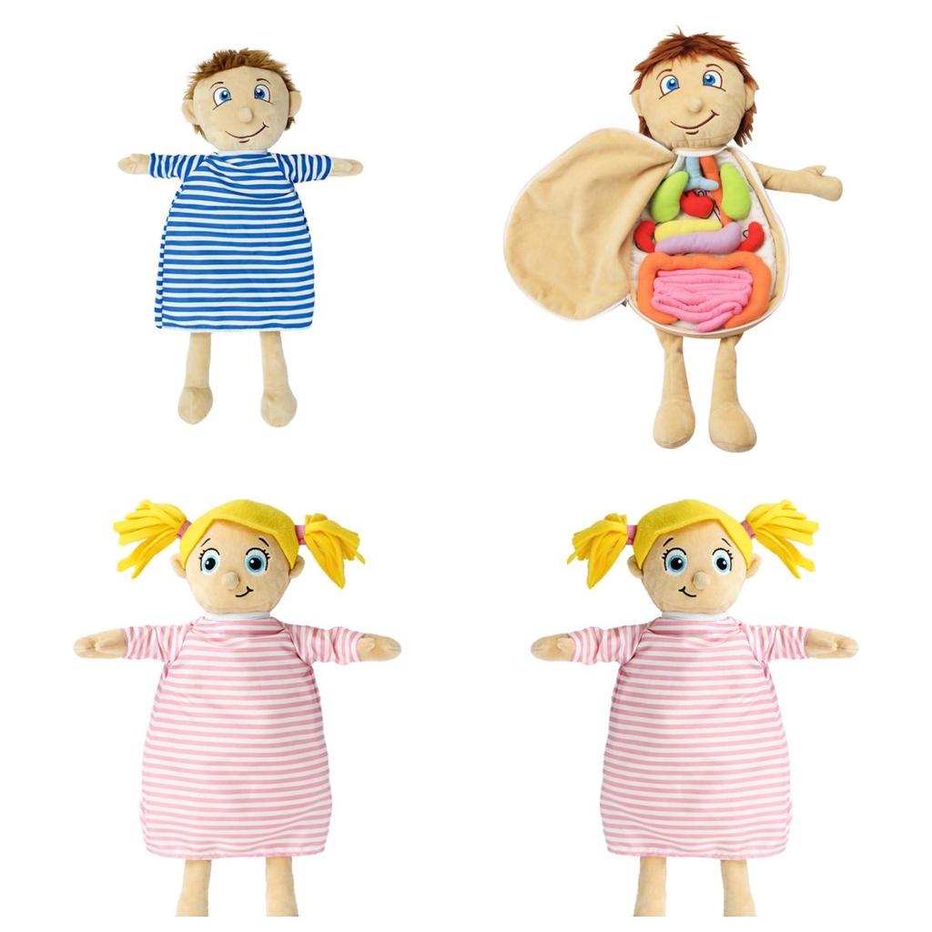 Children Cognitive Human Organ Body Structure Puzzle Plush Early Toys Education
