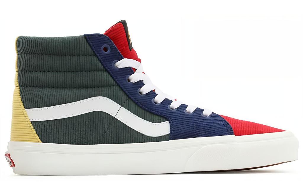 Vans Unisex Mixed Corduroy SK8 HI High Top Sneakers Green/Blue/Red VN0A5KRH94M