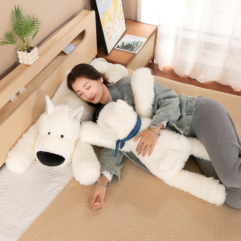 Internet Celebrity West Highland Plush Toy Doll Soft Girl Sleeping Doll Simulation Puppy Birthday Gift Female
