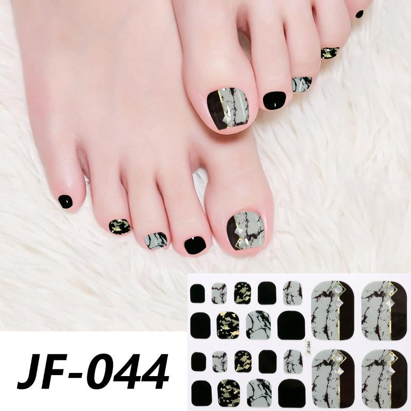 Naklejki na paznokcie u stóp w jednolitym kolorze, z brokatem i efektem kociego oka, wodoodporne, wybielające, pełne naklejki, naklejki na paznokcie u stóp, naklejki na paznokcie z efektem aurora