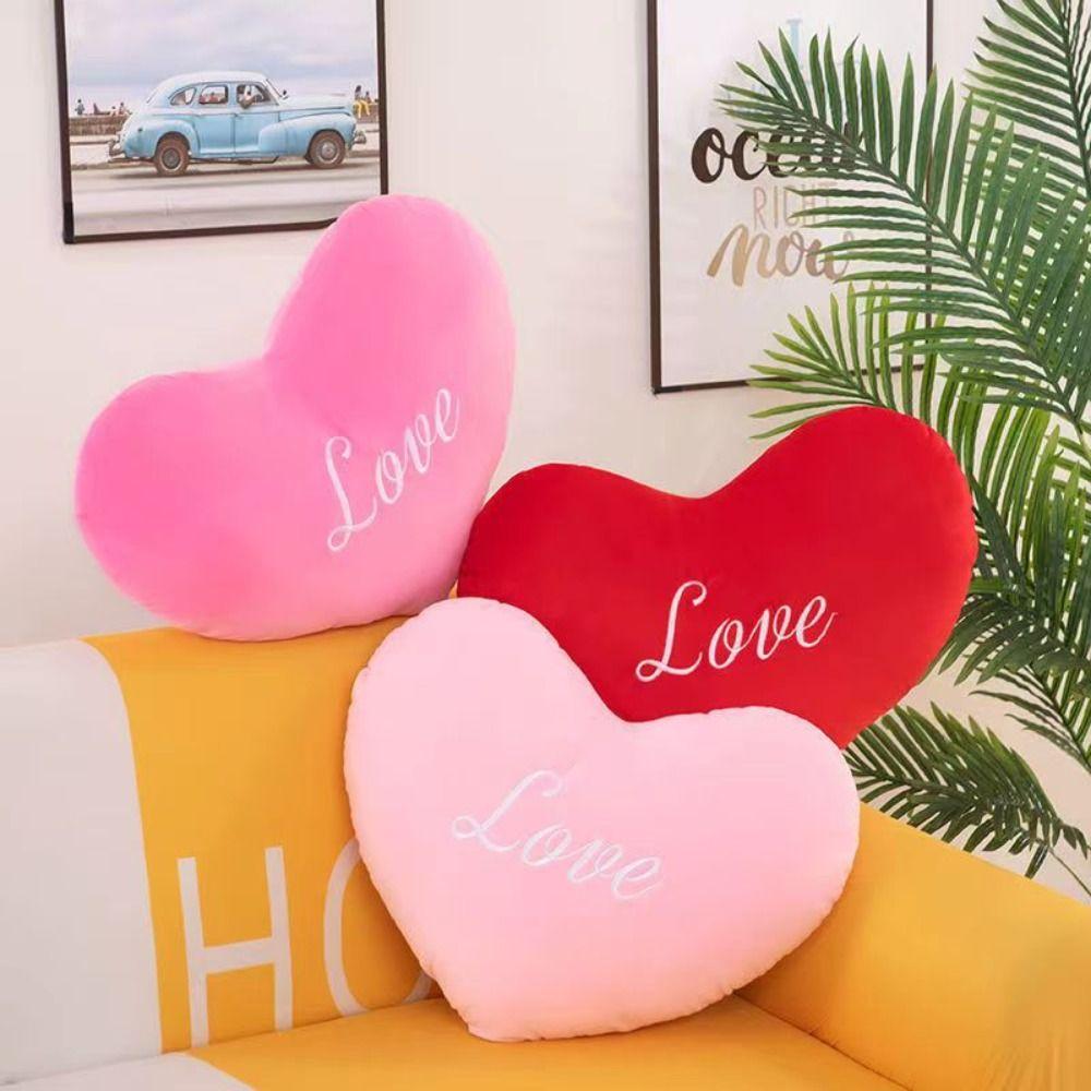 for  Birthday Heart Plush Pillow Heart Shape Stuffed Pillow New Soft Pillow