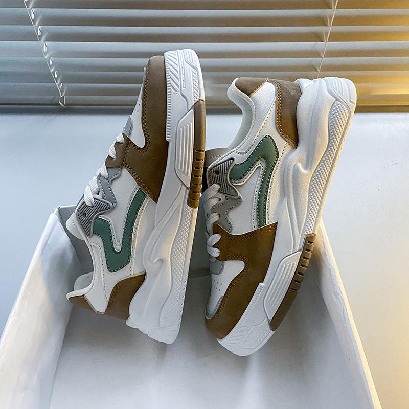 Dámské Boty INS Zvyšující Deskové Boty s tlustou podrážkou Korejské Boty Studentské Tide Boty Four Seasons 35-40