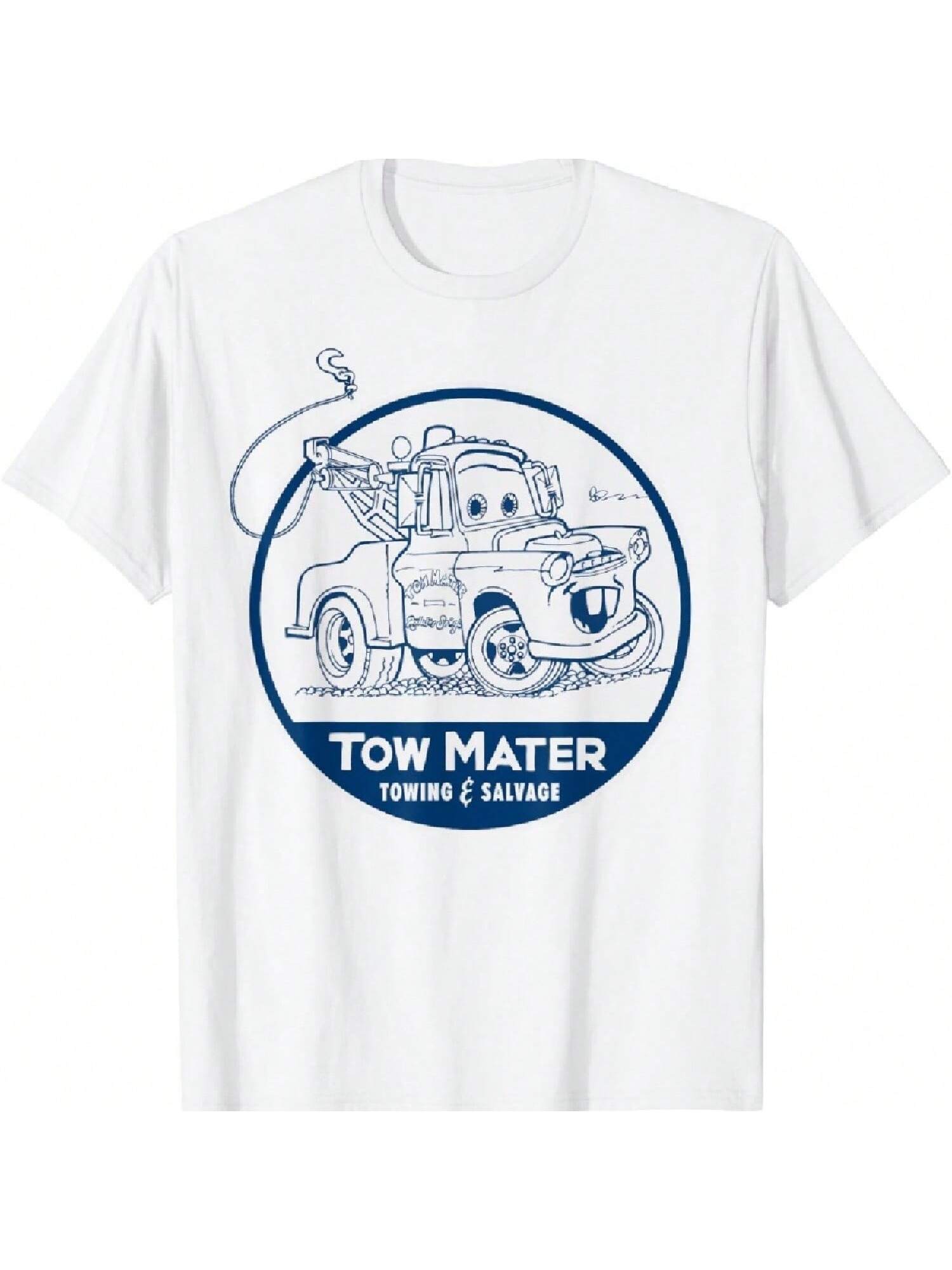 Pixar Cars Tow Mater Salvage Vintage Sketch Badge T-Shirt S разноцветный