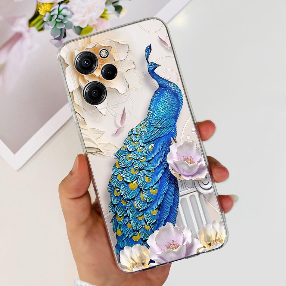 For Xiaomi Poco X5 Pro Case Poco X5 5G Elegant Printing Soft Silicone TPU Phone Back Cover For POCO X5Pro PocoX5