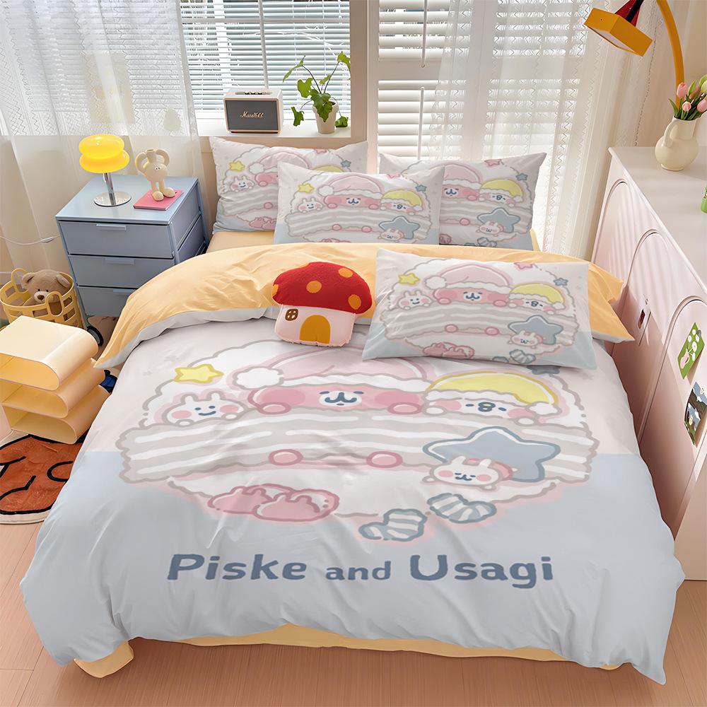 Neues Design Kanahei Bettbezug Kissenbezug Niedliches Kanahei Bettwäsche-Set für Erwachsene Jungen Mädchen Schlafzimmer Kinder Einzel Doppel