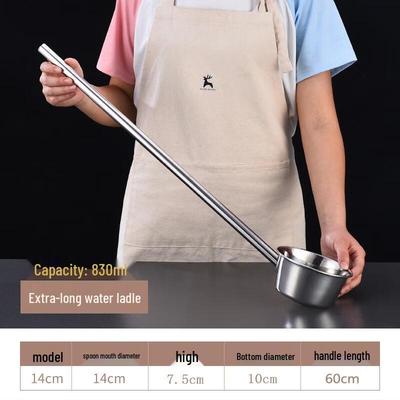 HANDUNYOU Stainless Steel Ladle with Extra Long Handle