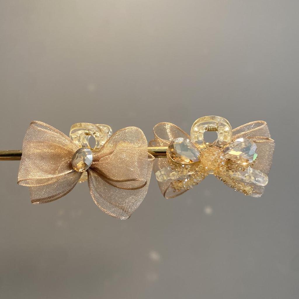 Double-Sided Mesh Bow Claw Clip for Women