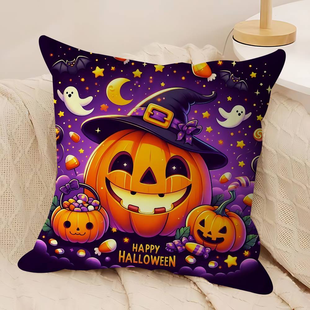 Tecknad Halloween Spöke Kudde Kuddfodral Örngott Vardagsrum Soffa Heminredning Anpassad