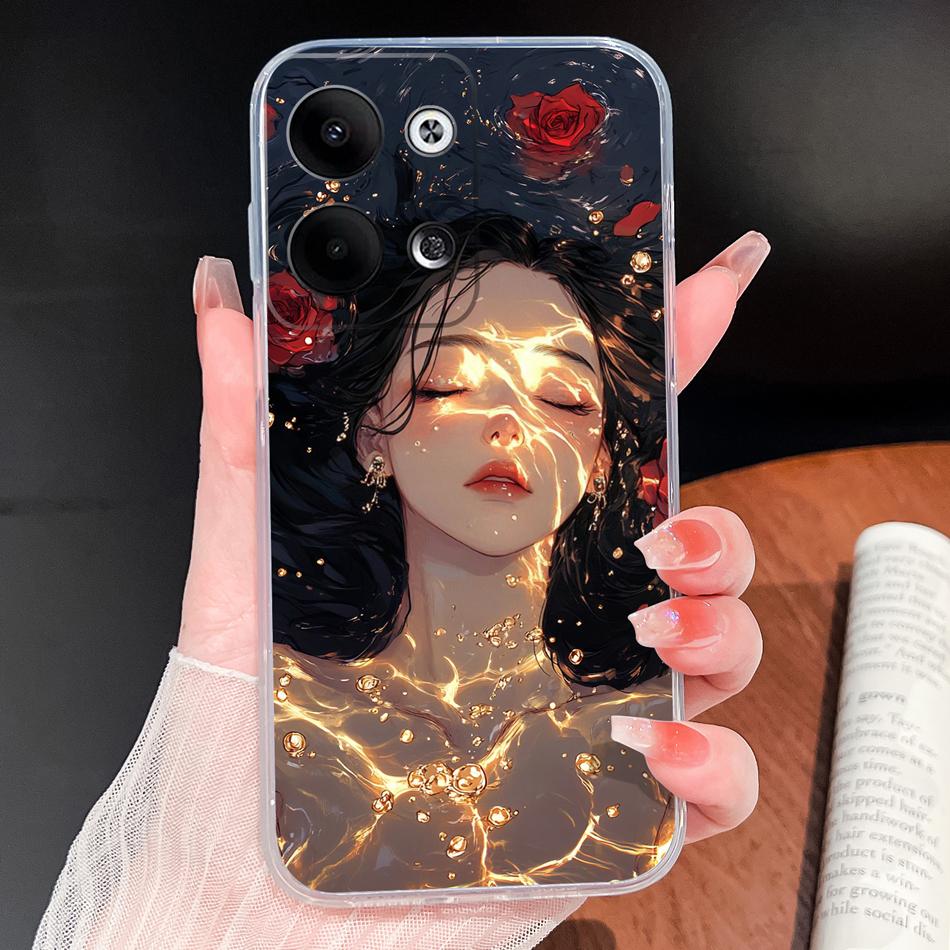 For Oppo Reno 9 Pro Plus 5G Phone Case Lovely Cartoon Soft TPU Transparent Silicone Lightweight Back Cover For Oppo Reno9 Funda