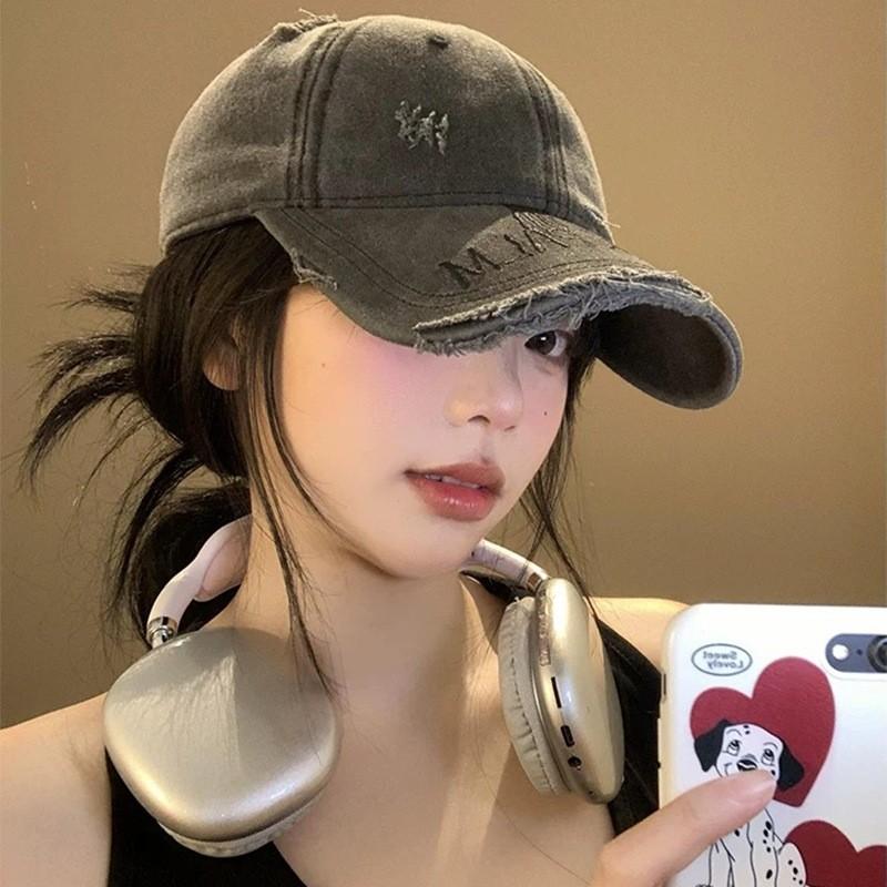 Denim Baseball Cap Men Women Vintage Distressed Wide Brim Sun Hat Casual Summer Accessory