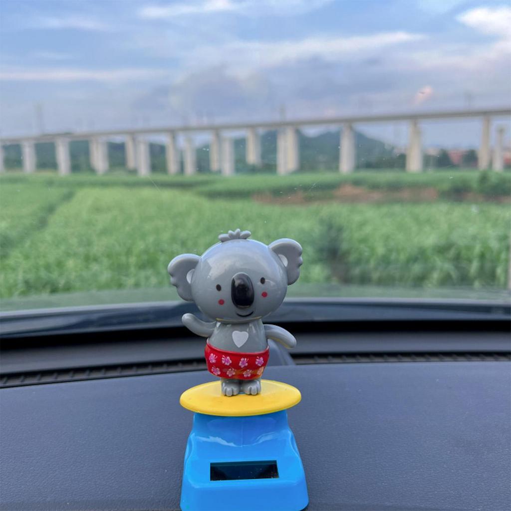 Solar Dancing Toy Dancing Animal Figurine for Car Interior Koala Shape Automotive Dashboard Interior Decoration for Truck SUV