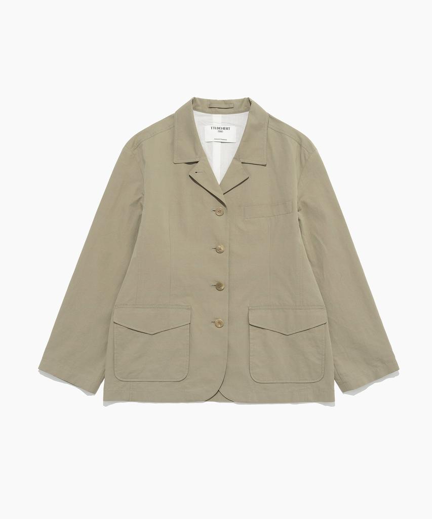 Ttudement Four Button Single Jacket Beige