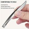 4pcs Precision Stainless Steel Tweezers Set - Eyebrow, Nose & Facial Hair Removal, Fragrance-Free, Glossy Finish