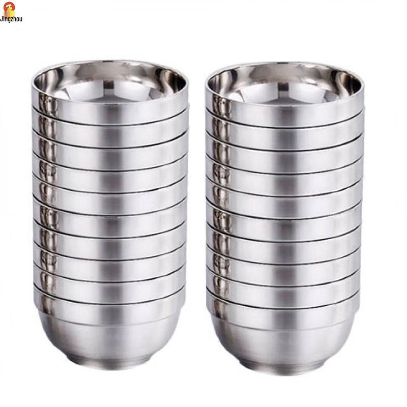 Jingzhou Stainless Steel Double-Layer Insulated Bowl 13cm
