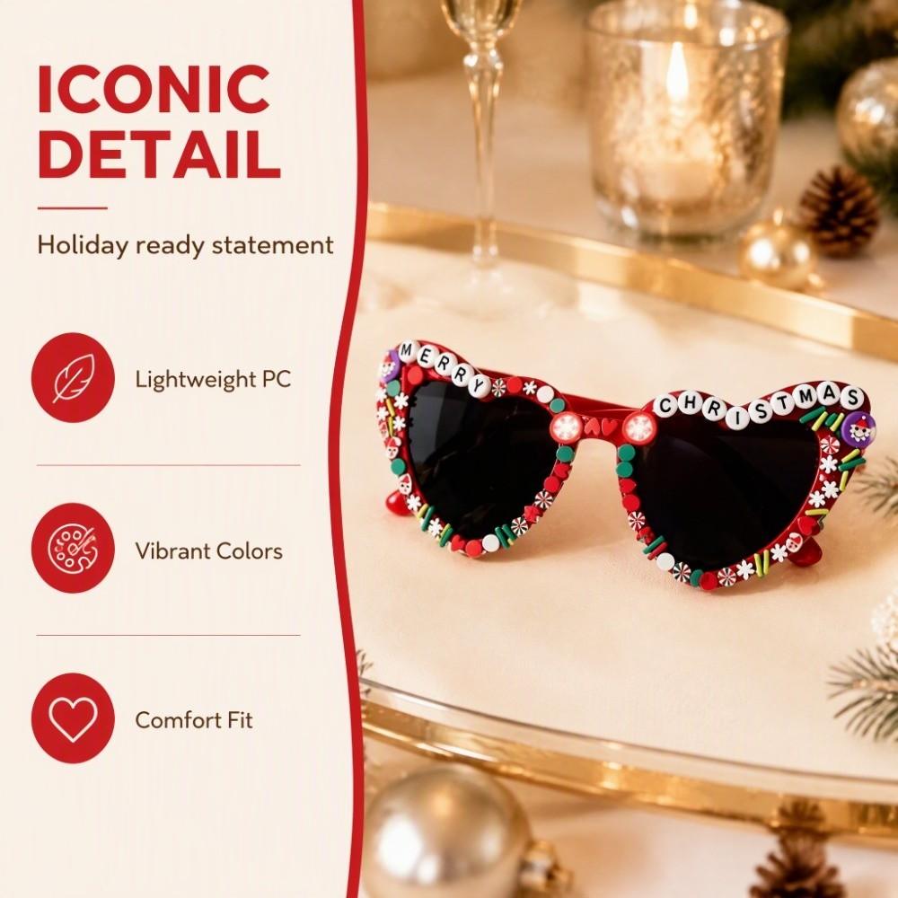 Merry Christmas Christmas Decorative Glasses Beach Party Sun Glasses Music Festival