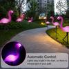 LED Solar Flamingo Light IP55 Flamingo Stake Light Auto On/Off Pink Flamingo Garden Floor Lamp Decorative Landscape Yard Light