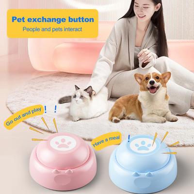 Pet Button for Communication Voice Recording Button for Dog Cat Training Interactive Buzzer Talking Button Dog Clicker Educational Toy