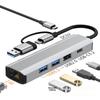 Type-C USB 2-in-1 Gigabit Wired Network Card for Laptop and Tablet USB To Ethernet 2.5