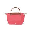 Longchamp Le Pliage 23 Embroidered Logo Solid Color Snap Zipper Closure Canvas Dumpling Tote Bag Small Women Tote Bags Pink 1621089P76