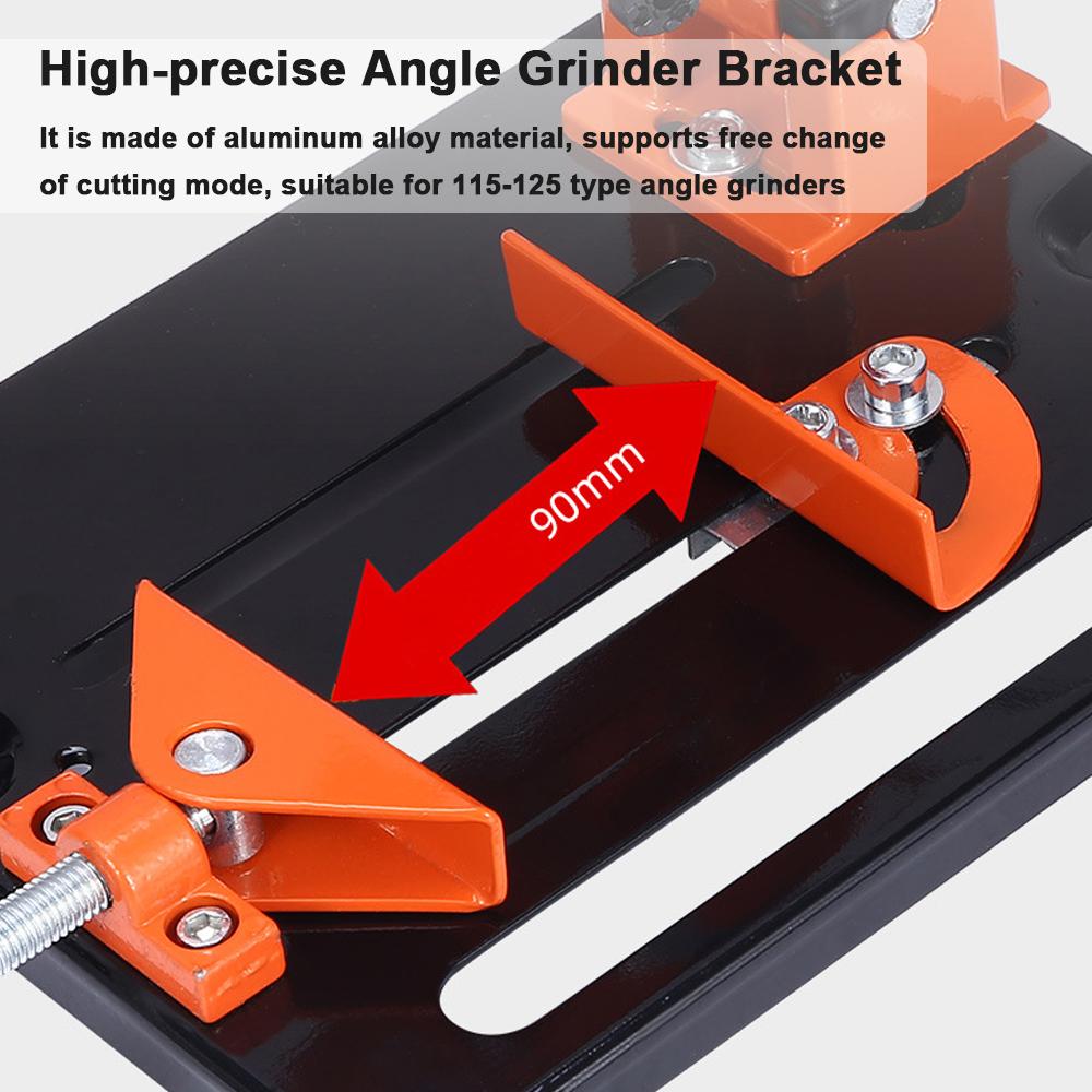Aluminum Alloy Angle Grinder Modified Cutting Machine Bracket Stand Metal Cutting Tool Bracket Holder for 115 125mm