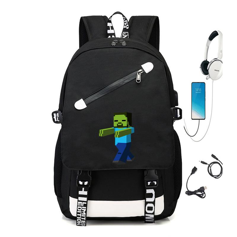 

Мультяшный модный рюкзак в корейском стиле с USB-зарядкой, рюкзак для активного отдыха, студенческий школьный рюкзак, новый No Spec