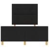 Bed Frame with Headboard Black 120 x 190 cm Fabric