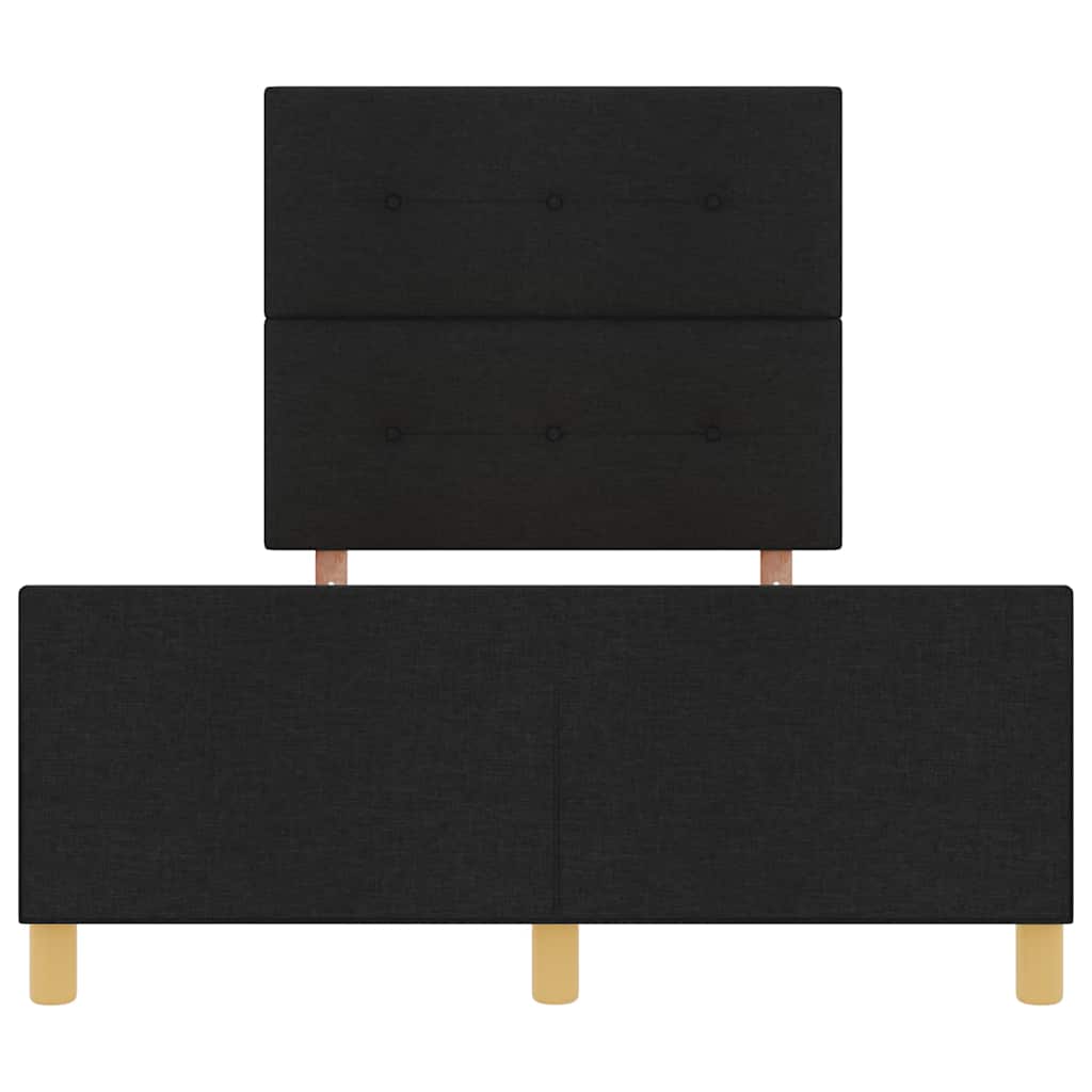 Bed Frame with Headboard Black 120 x 190 cm Fabric