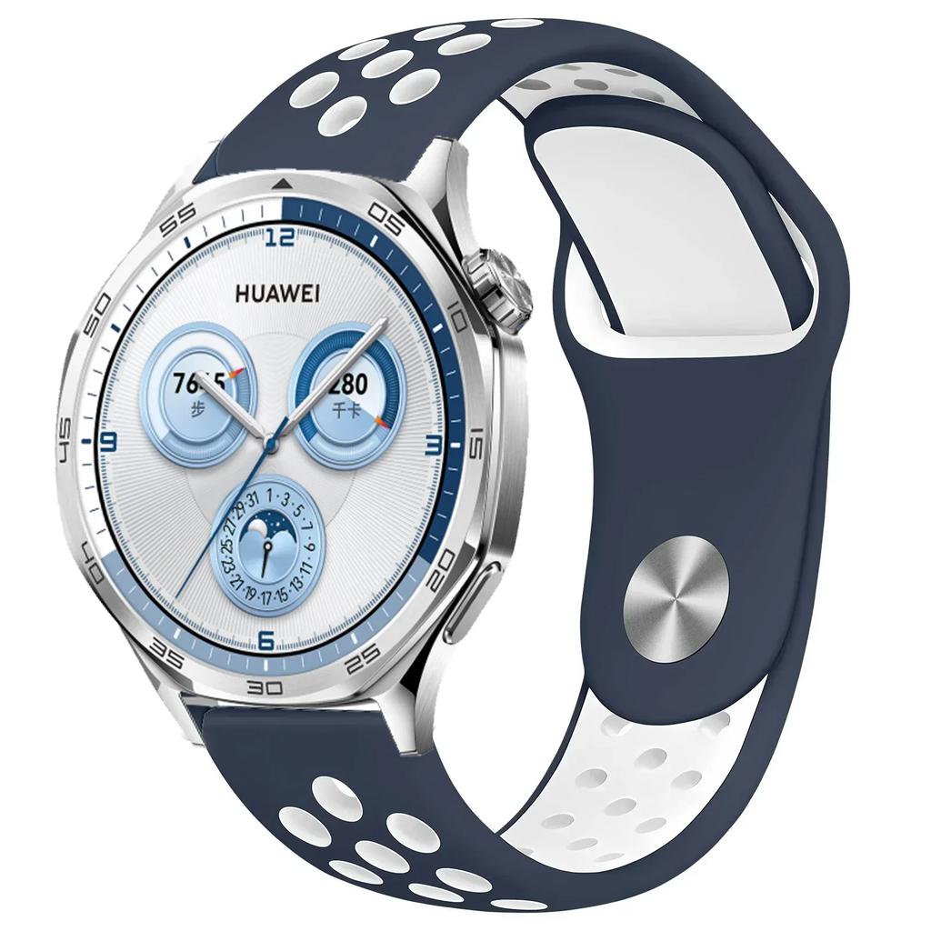 22mm 20mm 18mm Silicone Strap For Huawei Watch GT5/4/3 Pro 46mm Two-color Wristband Huawei Watch GT5 Pro 42mm GT4-5 41mm Correa